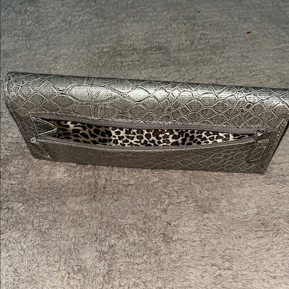 Unlisted by Kenneth Cole Production Silver Snake Print Tri-Fold Wallet - Picture 6 of 6